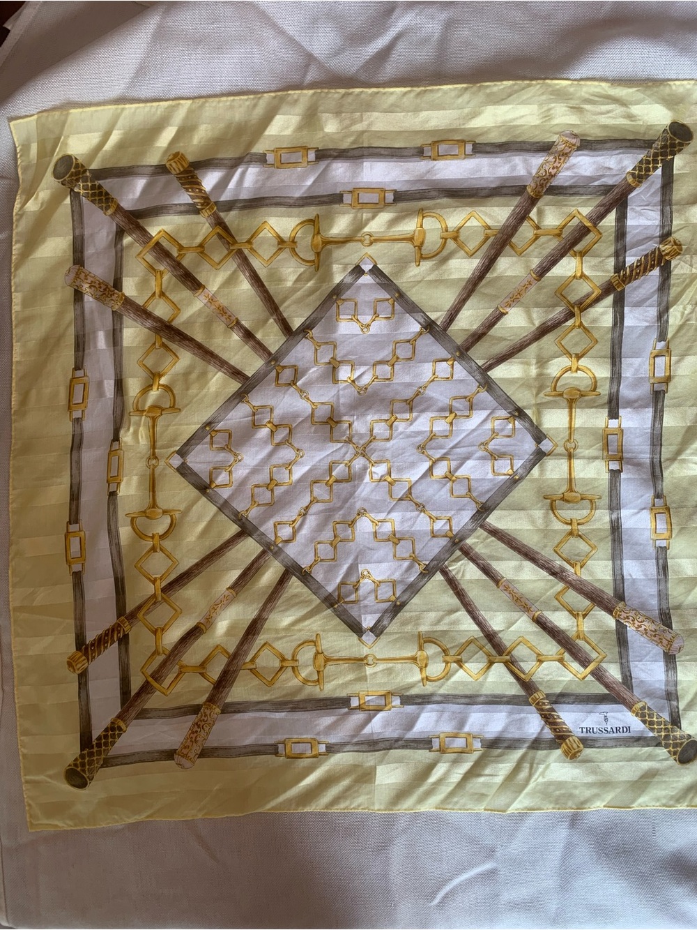Vintage Trussardi square scarf 23’’x23’’ sheer crepe